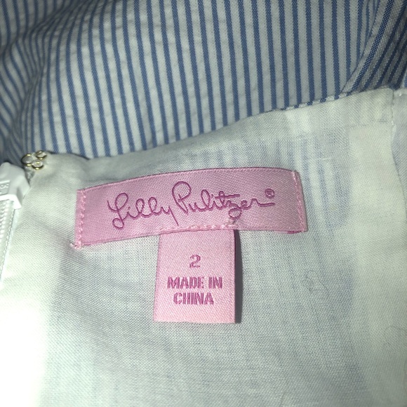 $Lilly Pulitzer Christine seersucker striped dress. Size 2, Excellent condition! - Picture 6 of 8